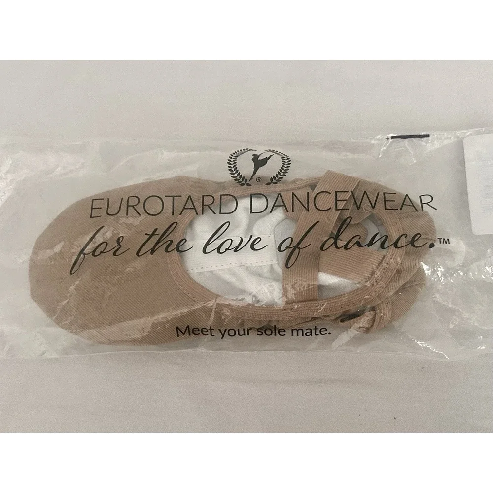 Eurotard Child Tan Assemblé Split Sole Canvas Ballet Shoe Sz‎ 5.5 US 35.5 EU